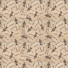 GOTHIC HALLOWEEN Fabric Y4440-12 Khaki